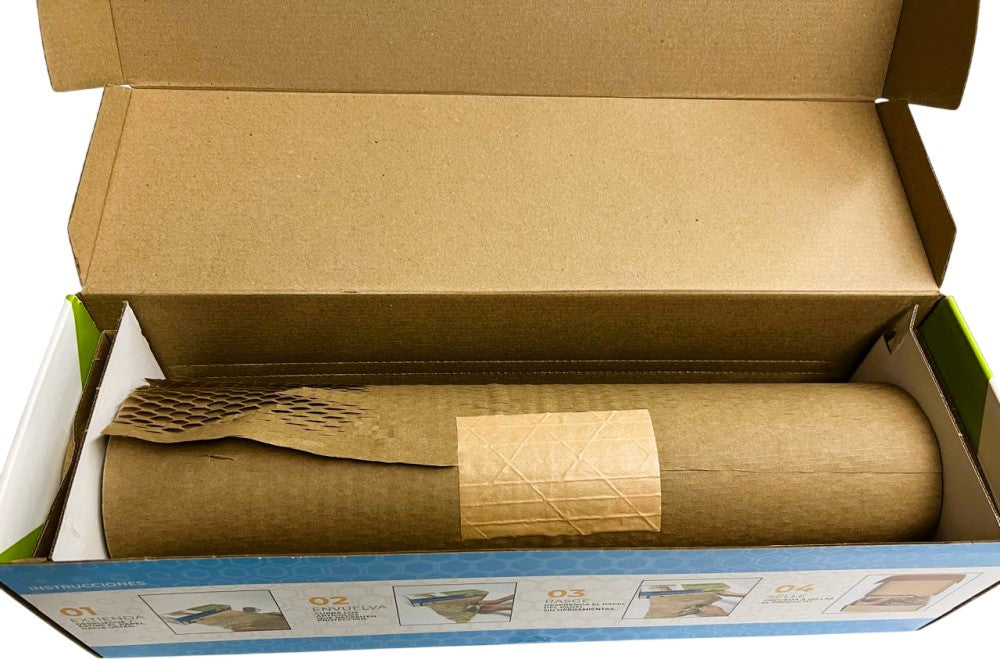 Rollo Papel para Empaque Tipo Panal c/dispensador Kraft 43cm×30m TecnoEmbalajes® [Pieza] 4
