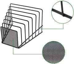 Organizador Escritorio 7 secciones metalico Negro 19.8×21.3×16cm GOLDORCLE FS-7 [Pieza] 4851258033625 2