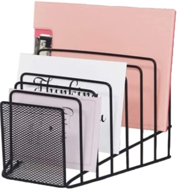 Organizador Escritorio 7 secciones metalico Negro 19.8×21.3×16cm GOLDORCLE® FS-7 [Pieza] 4851258033625 3