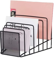 Organizador Escritorio 7 secciones metalico Negro 19.8×21.3×16cm GOLDORCLE FS-7 [Pieza] 4851258033625 3
