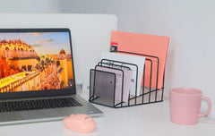 Organizador Escritorio 7 secciones metalico Negro 19.8×21.3×16cm GOLDORCLE FS-7 [Pieza] 4851258033625 4