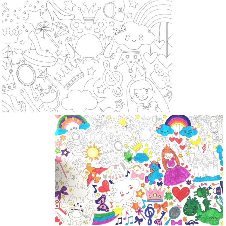 Material Didáctico Cartel p/Colorear Gigante Princesas 90×60cm DaccArT® [Pieza] 7506457800758 3