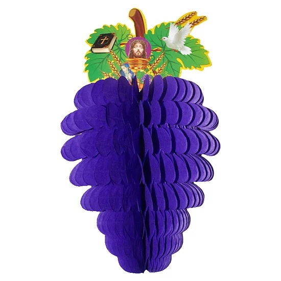 Adorno Toda Ocasión Uvas Nº2 1p 35cm Metálico Papel Picado® [Pieza]