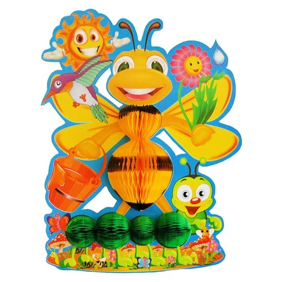 Adorno Primavera Abeja con Oruga 1p PapelChina Papel Picado® [Pieza]