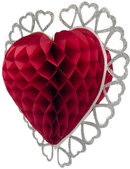 Adorno San Valentín Corazón con Diamantina 1p PapelChina Papel Picado® [Pieza] 2