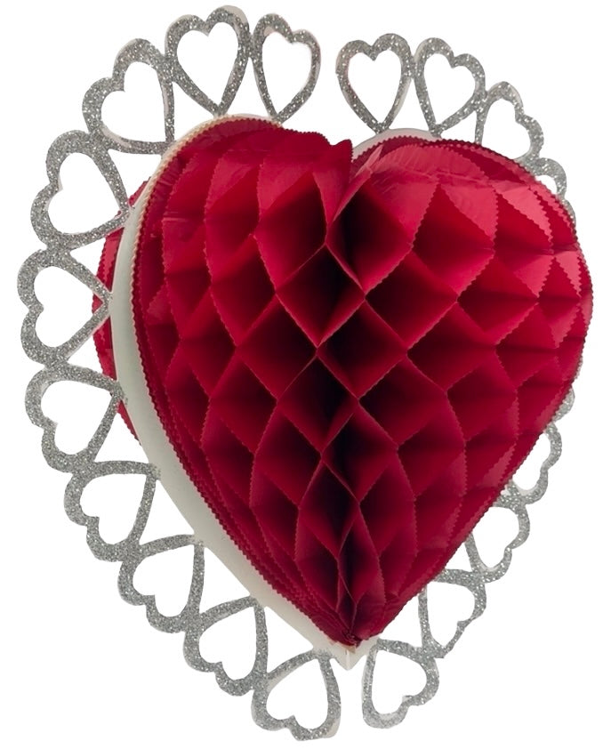 Adorno San Valentín Corazón con Diamantina 1p PapelChina Papel Picado® [Pieza] 3