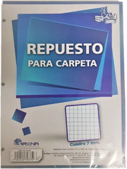 Papel p/Carpeta Carta 3 perforaciones 100 hojas Cuadro 7mm SkyBook® 758372 Paquete 7502228758372 01