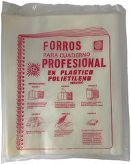 Forro p/Cuaderno Polietil Profesional Tradicional c/25 Trasparente 28cm ForroUnico [Bolsa]