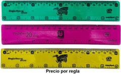 Regla Flexible Flex20 20cm Colores Transpa Garo® RF-20 [Pieza] 8987654322