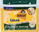 Forro p/Cuaderno Polietil F/ItalianaTradici.Cal.400 c/5 Amarillo 16cm Ideal® 4083 Bolsa 750108214083