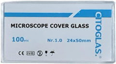 Cubreobjetos Nr.1.0 ±0.16mm c/100 Cristal 24×50mm CITOTEST® 0340-3620 [Caja] 2