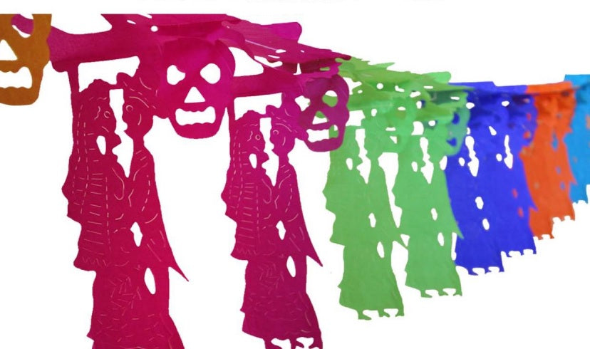 Adorno Día de Muertos Festón Novios 1p PapelChina Papel Picado® Pieza