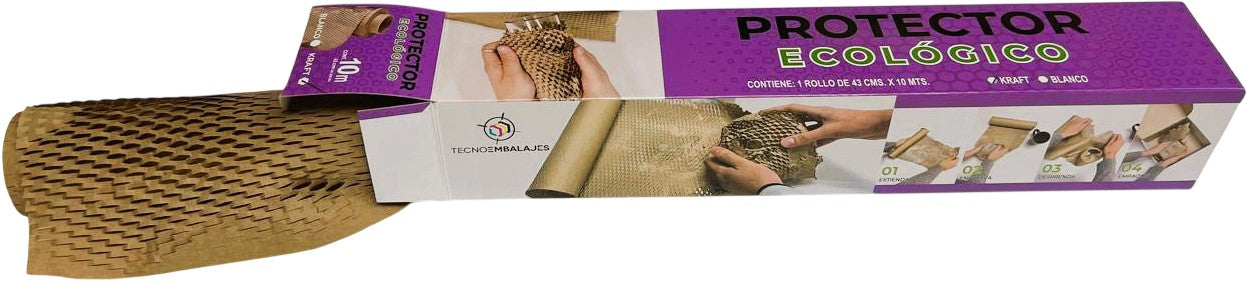 Rollo Papel para Empaque Tipo Malla Panal Kraft 43cm×10m TecnoEmbalajes® [Pieza] Imagen secundaria del producto