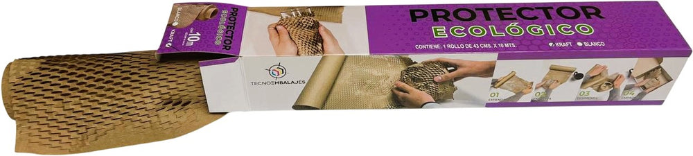 Rollo Papel para Empaque Tipo Malla Panal Kraft 43cm×10m TecnoEmbalajes® [Pieza] 7506457801717 2