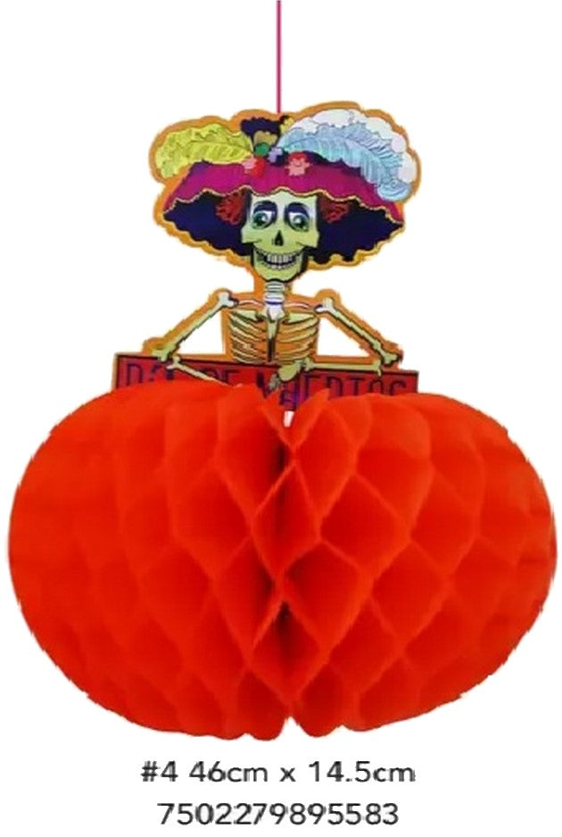 Adorno Halloween Calabaza 1p #4 Papel Picado® [Pieza]