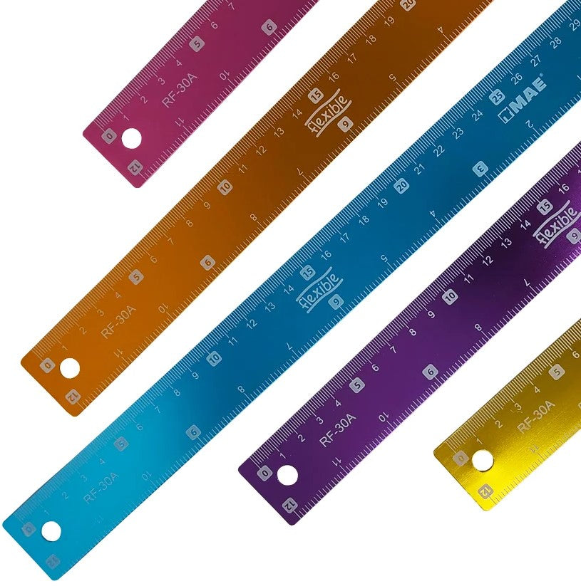 Regla Metálica 30cm Colores MAE® RF-30A [Pieza] Imagen secundaria del producto