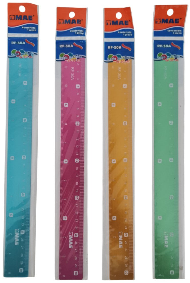 Regla Metálica 30cm Colores MAE® RF-30A [Pieza] 7502265165713 4