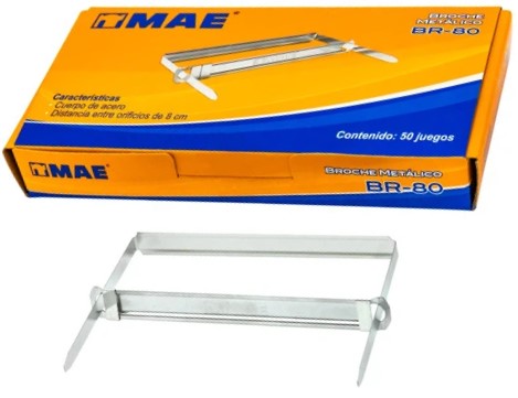 Broches p/Archivo c/50 8cm MAE® BR-80 Caja 7502212170012 01