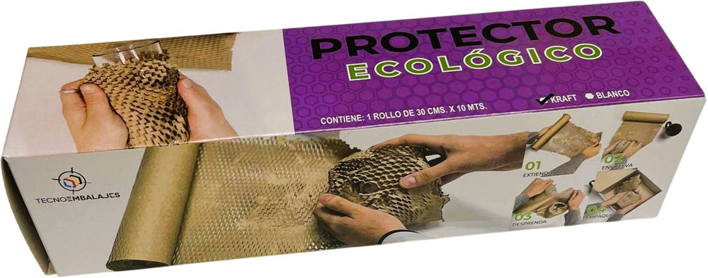 Rollo Papel para Empaque Tipo Malla Panal Kraft 30cm×10m TecnoEmbalajes® [Pieza] 7506457801700 3