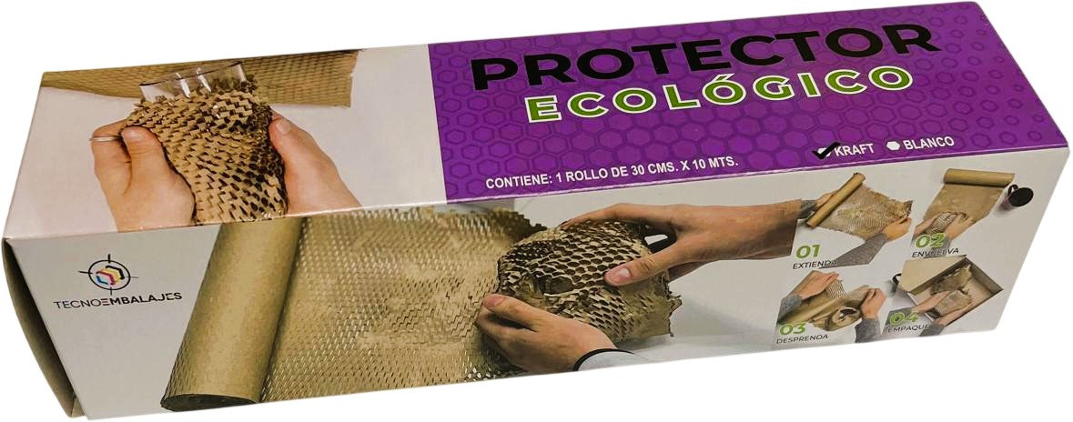 Rollo Papel para Empaque Tipo Malla Panal Kraft 30cm×10m TecnoEmbalajes® [Pieza] 7506457801700 3