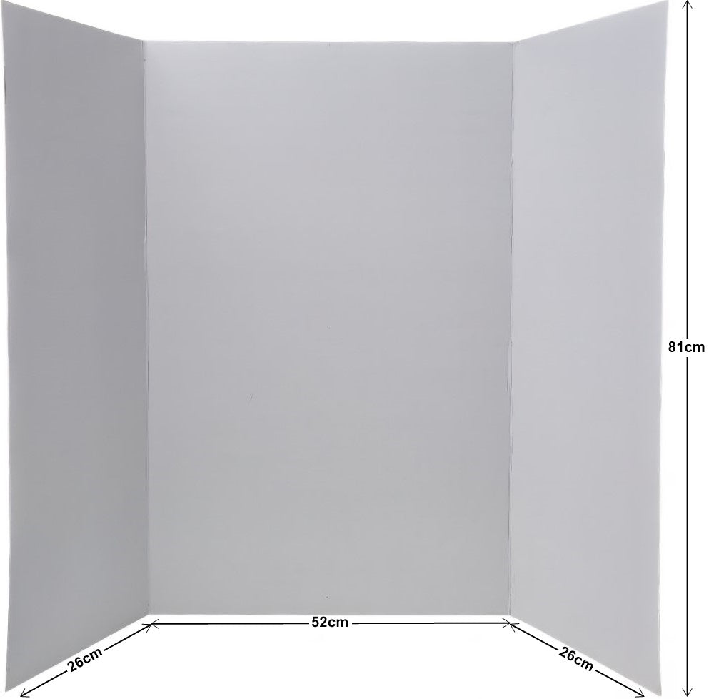 Tríptico Cartón Corrugado 1 Cara Blanco 81×104cm Proesa® [Pieza]