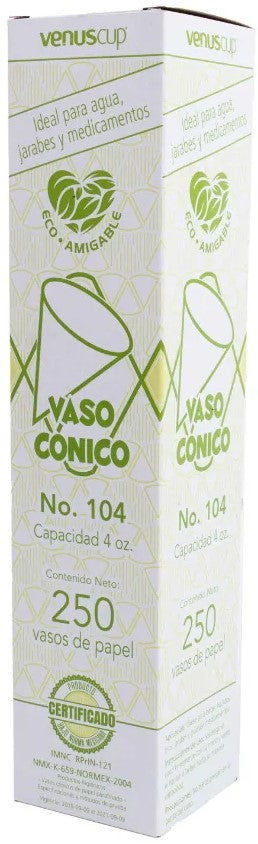 Conos de Papel p/Agua c/250 Bond Blanco Nº104 Venus Cup® A2CG5000 [Caja] 648299072034