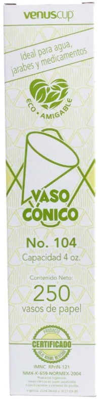 Conos de Papel p/Agua c/250 Bond Blanco Nº104 Venus Cup® A2CG5000 [Caja] 648299072034 4