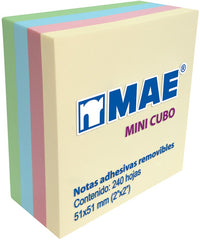 Notas Adhesivas stick'n 240hj Cubo Pastel 2×2" MAE® 21204 [Pieza] 7502265165911