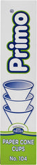 Conos de Papel p/Agua c/250 Bond Blanco Nº104 Primo® COP0401 [Caja] 7501219111554 4