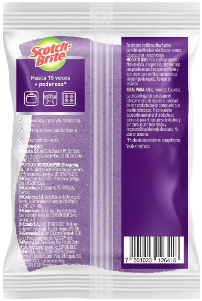 Fibra/Esponja Scotch Brite Extreme Morado 10×7cm 3M® MV000129408 [Pieza] 7501023126416 2