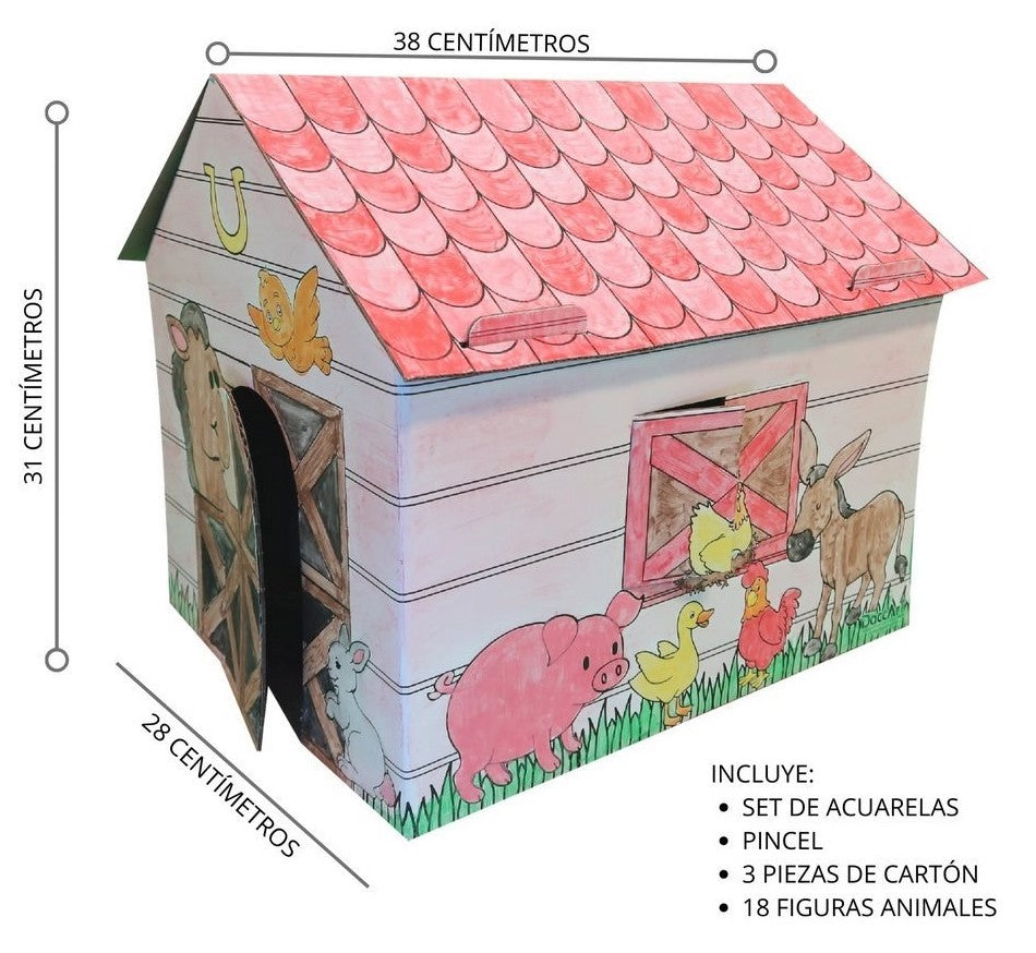 Material Didáctico Casita Coloréame Granja DaccArT® [Pieza] 7506457800642