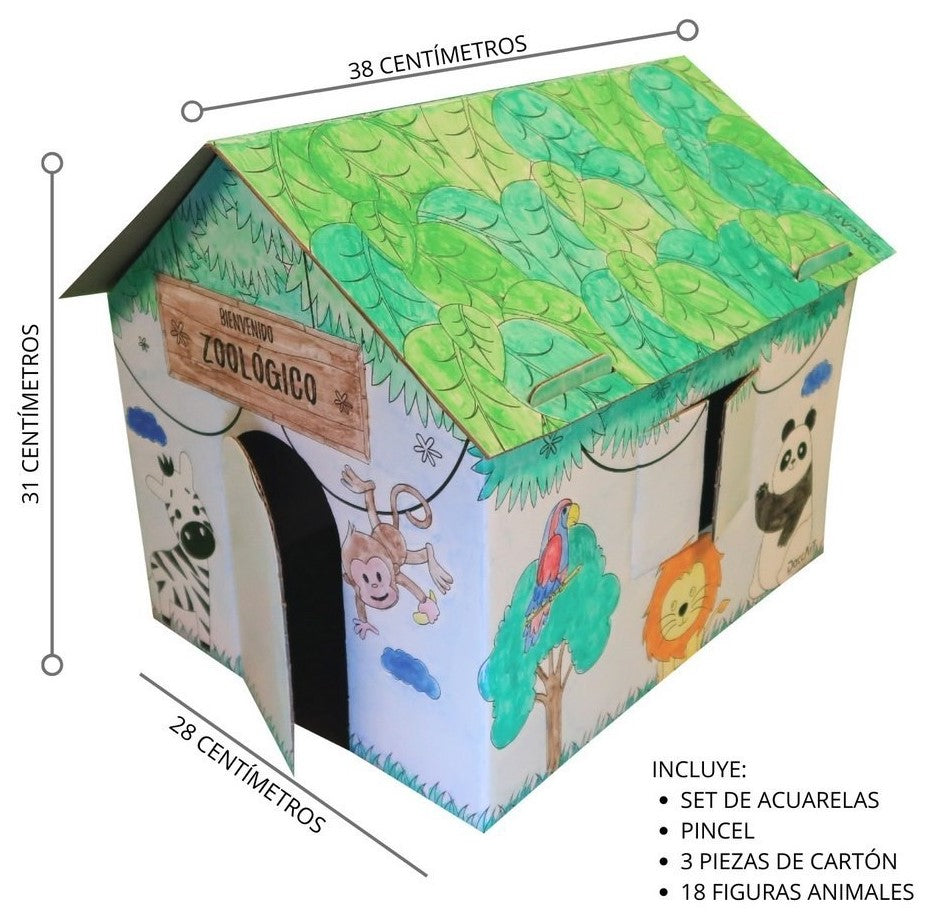 Material Didáctico Casita Coloréame Zoológico DaccArT® [Pieza] 7506457800659