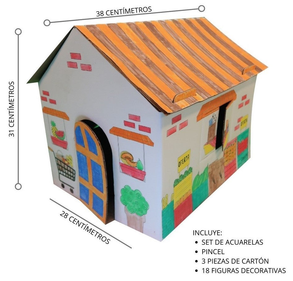 Material Didáctico Casita Coloréame Supermercado DaccArT® [Pieza] 7506457800789