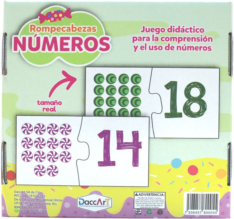 Rompecabezas Números 40 Piezas DaccArT® [Pieza] 7506457800055 3
