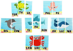 Rompecabezas Sílabas Animales Marinos 16 Piezas DaccArT® [Pieza] 7506457800109 2