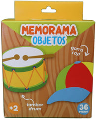 Memorama Objetos Bilingüe 18 Pares 36 Piezas DaccArT® [Pieza] 7506457800529