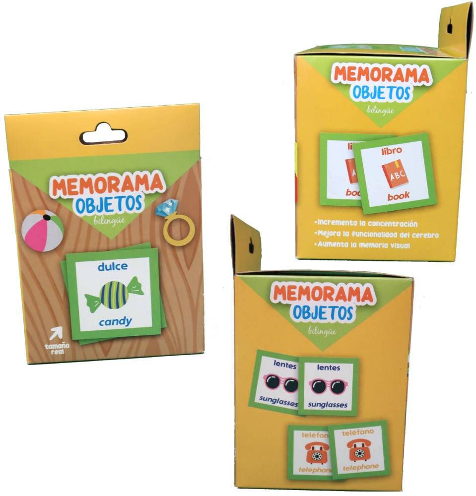 Memorama Objetos Bilingüe 18 Pares 36 Piezas DaccArT® [Pieza] 7506457800529 3