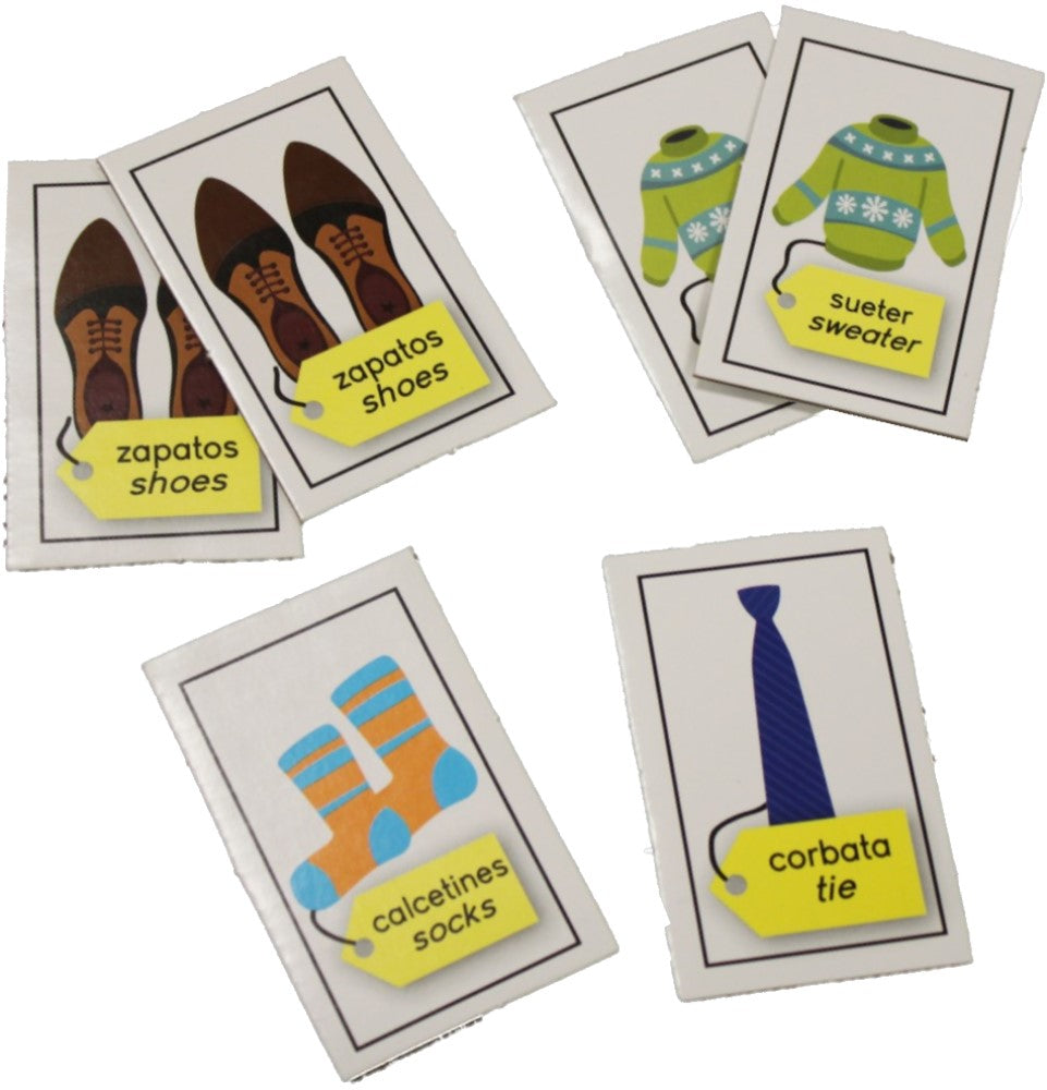 Memorama Ropa Bilingüe 16 Pares 32 Piezas DaccArT® [Pieza] 7506457801052 2