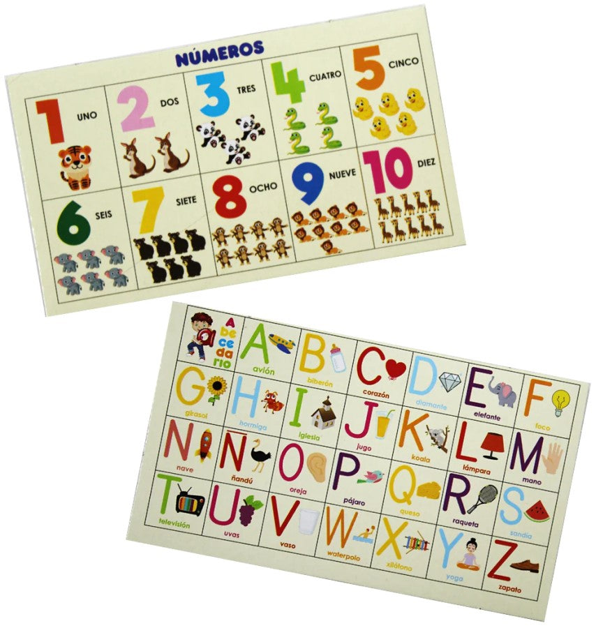 Material Didáctico Tabla Abecedario y Numero c/10 DaccArT® [Pieza] 7506457800635