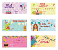 Tarjeta Conmemorativa Cumpleños c/24 Piezas 9×4 DaccArT® [Pieza]
