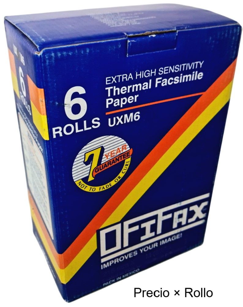Papel para Fax Térmico .214×30m OFiFax® [Rollo] 95271002013 4