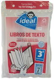 Forro p/Libros Calibre 300 c/7 3ºAño Polietileno Ideal® 1516-1 Bolsa 7501082155761 01