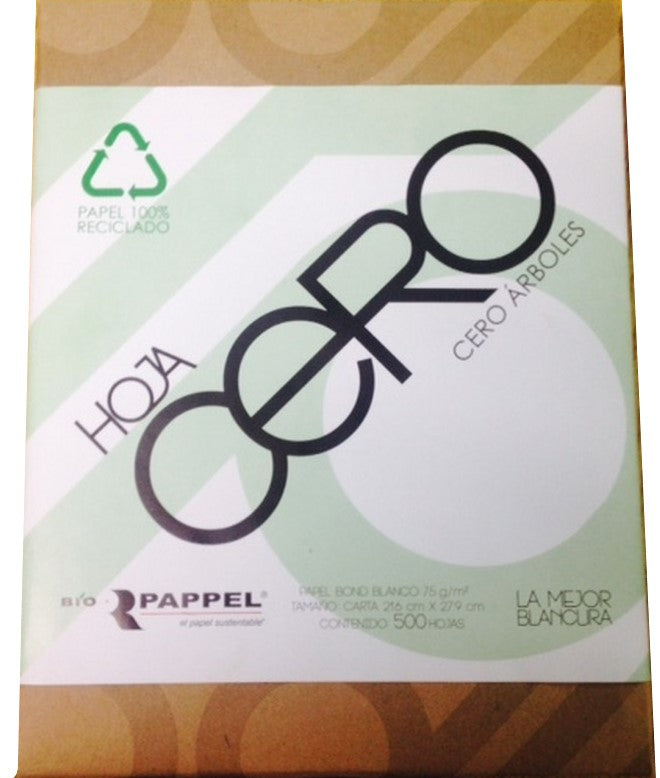 Bond Hoja Cero 100% Reciclado 37kg Blanco Carta 75g Biopapel® [Resma] Imagen principal del producto