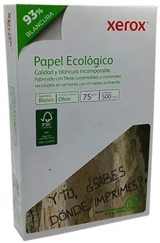 Bond Ecológico pack c/500 50kg Blanco 93% Oficio 75g Xerox® 003M02012 [Resma] Imagen secundaria del producto