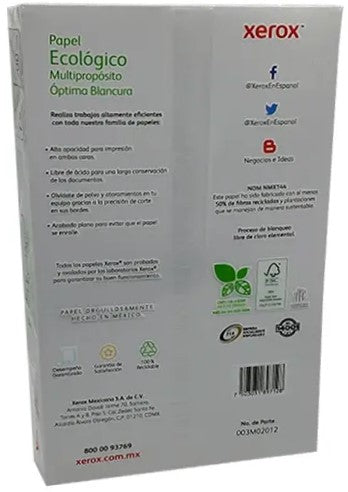 Bond Ecológico pack c/500 50kg Blanco 93% Oficio 75g Xerox® 003M02012 [Resma] 7503031897128 3