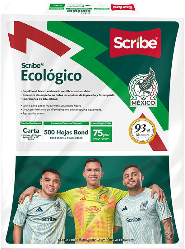 Bond Ecológico pack c/500 37kg Blanco 93% Carta 75g Scribe® 5288 Resma 7502233377797 02