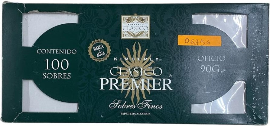 Sobre Color Kimberly® Clásico Premier paq.c/50 60kg Gris Perla Oficio 90g Kimberly-Clark® Paquete 75