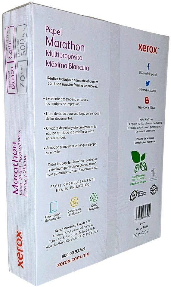 Bond Marathon 35kg Blanco 99% Carta 70g Xerox® 003M02051 [Resma] 7503031897210 3