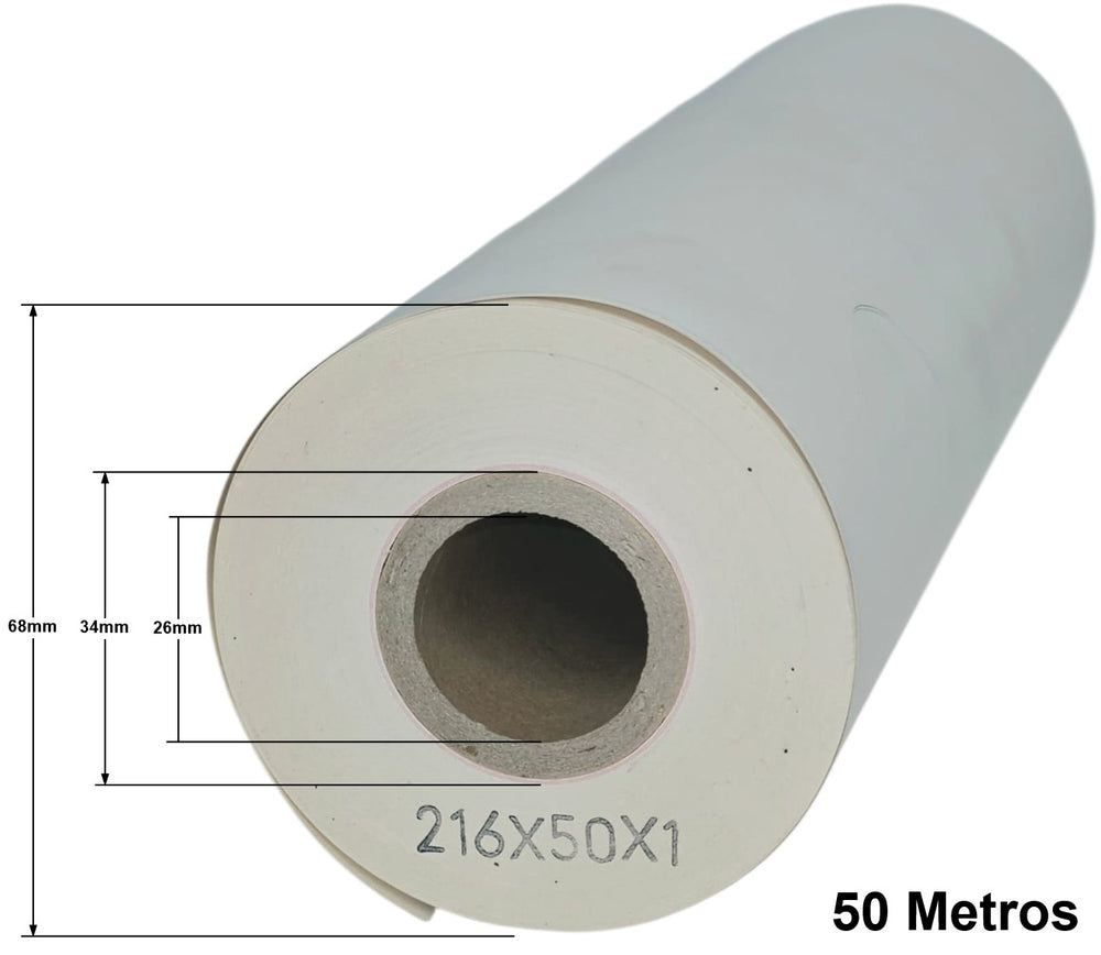 Papel para Fax Térmico Facia® Fuji® grado SSJ. .216×50m Copamex® [Rollo]