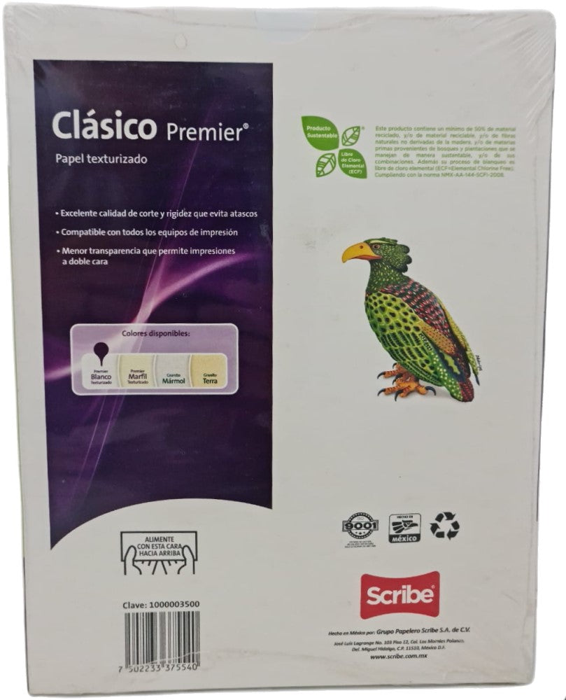 Bond Clásico Premier paq.c/50 45kg Blanco Brillant Carta 90g Scribe® [Paquete] Imagen secundaria del producto
